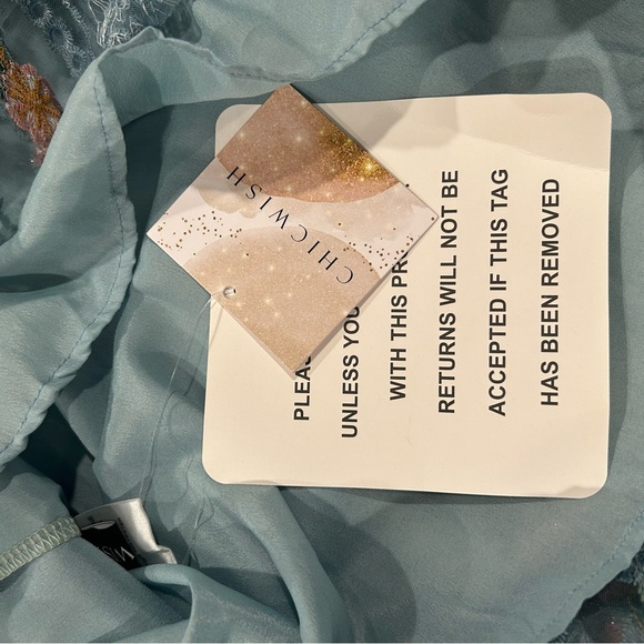 Chicwish Blue Embroidery Lace Maxi skirt - Picture 6 of 9